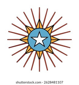 Rot, weiß und blau strahlend, beschwört der in den USA gestaltete Sonnenaufgang patriotische Energie herauf, die Freiheit, Einheit und den amerikanischen Geist mit mutigem visuellen Flair symbolisiert.
