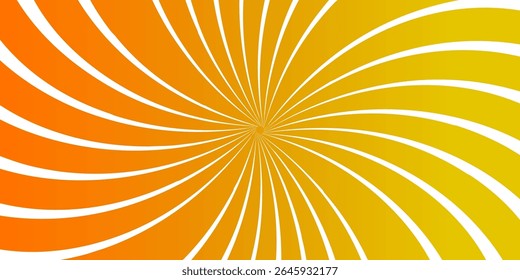 Radiating Spiral Design with Vibrant Yellow and Orange Color Gradient