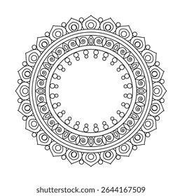 Radiating Tranquil Design in Mandala Form