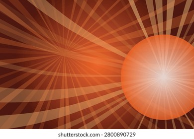 Radiating warm light burst on gradient background, with sunflare effect, warm tones sun flare