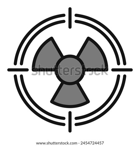 Radiation Aim Goal vector Radioactive Hazard concept colored icon or symbol
