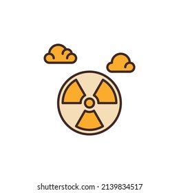 Radiation in Air vector concept colored icon or symbol