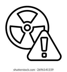 Elemento De Icono De Alerta De Radiación Para Diseño Y Vector