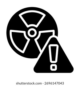 Elemento De Icono De Alerta De Radiación Para Diseño Y Vector