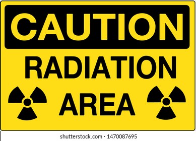 Radiation area. Caution sign,Vector illustration EPS10