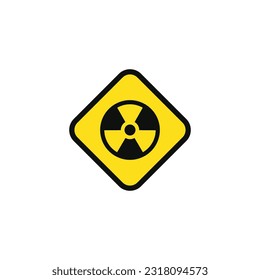 Radiation area caution warning symbol design vector