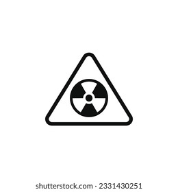 Radiation area caution warning symbol design vector