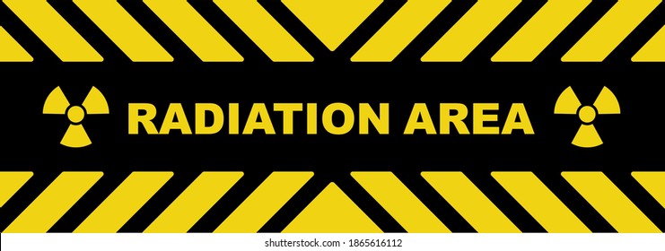 radiation area sign on white background