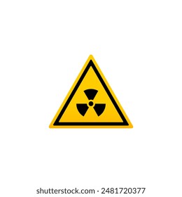 Radiation area sign or Warning radiation area symbol vector isolated. Best radiation area symbol for Danger warning sign