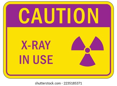 Radiation area warning sign and labels