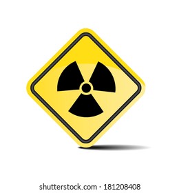 Radiation area warning, vector illustration 