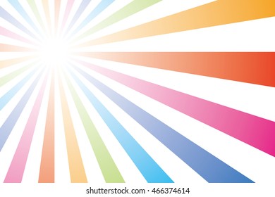 Radiation of the background material wallpaper, rainbow colored line