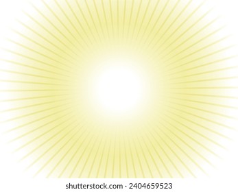 Radiation background of vaguely shining sunbeam image_yellow