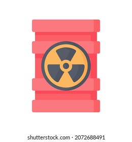 Radiation Barrel Icon, Flat style icon vector illustration, Suitable for website, mobile app, print, presentation, infographic and any other project.