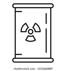 Radiation barrel icon. Outline radiation barrel vector icon for web design isolated on white background