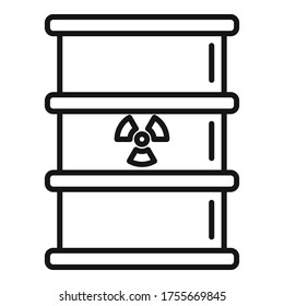 Radiation barrel icon. Outline radiation barrel vector icon for web design isolated on white background