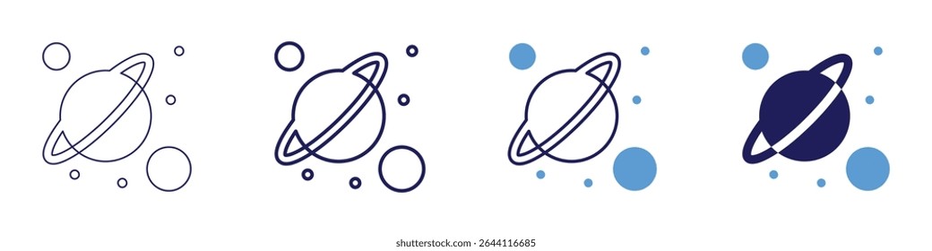 Radiation belt icon in 4 different styles. Thin Line, Line, Bold Line, Duotone. Duotone style. Editable stroke.