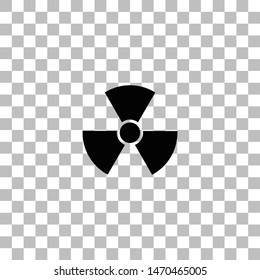Radiation. Black flat icon on a transparent background. Pictogram for your project