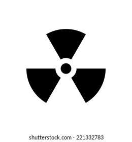 Radiation. Black vector icon.