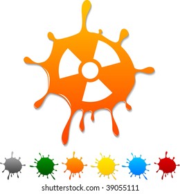 Radiation  blot icon. Vector illustration.