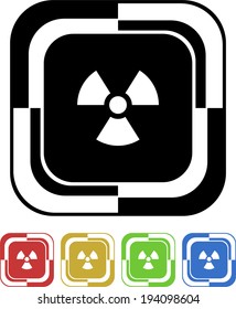 Radiation button mosaic square retro colors