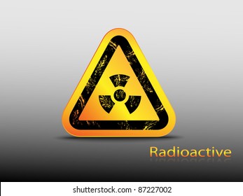 Radiation caution sign.Vector illustration