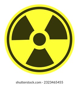 radiation circle sign vector illustration design