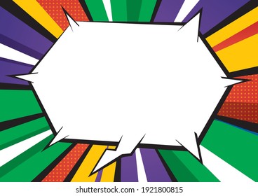 Bestrahlte Linien und Ballonhintergrund. Amerikanische Comics, Cartoons.