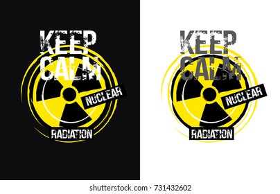 Radiation concept. Vector illustration for t-shirt