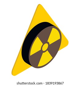 Radiation contamination icon. Isometric illustration of radiation contamination vector icon for web