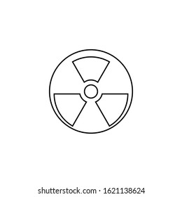 Radiation danger icon. Caution sign. Hazard alert symbol. Logo design element