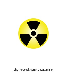 Radiation danger icon. Caution sign. Hazard alert symbol. Logo design element