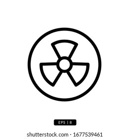 radiation danger icon vector illustration simple design