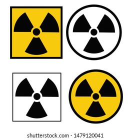 Radiation Danger vector pictogram.Ionizing radiation hazard symbol