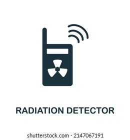 Radiation Detector icon. Monochrome simple Radiation Detector icon for templates, web design and infographics