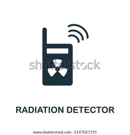 Radiation Detector icon. Monochrome simple Radiation Detector icon for templates, web design and infographics