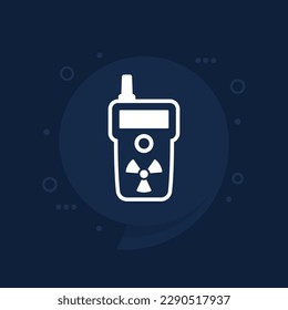 radiation detector icon, vector pictogram