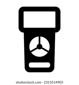 Radiation Detector Vector Glyph Icon For Personal And Commercial Use.
