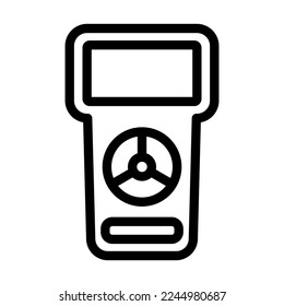 Radiation Detector Vector Line Icon Design