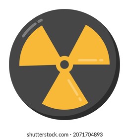 A Radiation Fission Icon In Flat Design