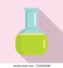 Icono del matraz de radiación. Ilustración plana del icono del vector del matraz de radiación para el diseño web