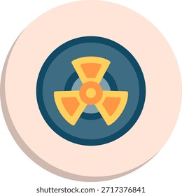 Icono de estilo de círculo plano de radiación