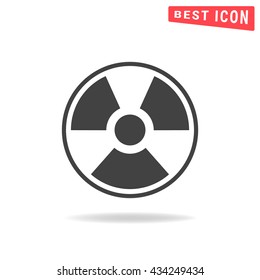 Radiation Flat icon on white background. Simple vector illustration