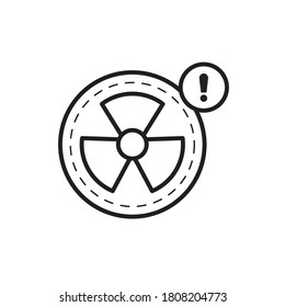radiation flat outline health icon