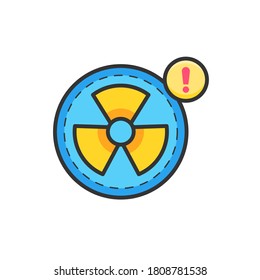 radiation flat outline health icon