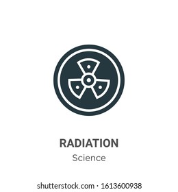 Radiation glyph icon vector on white background. Flat vector radiation icon symbol sign from modern science collection for mobile concept and web apps design.