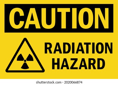 Radiation Hazard Caution Sign Black On Stock Vector (Royalty Free ...