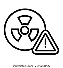 Elemento del icono del peligro de la radiación para el diseño