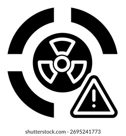 Elemento del icono del peligro de la radiación para el diseño