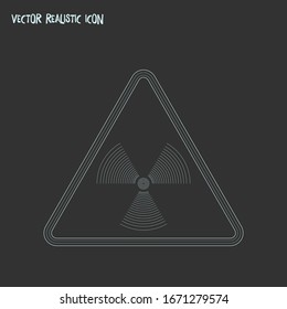 Radiation hazard icon line element. Vector illustration of radiation hazard icon line isolated on clean background for your web mobile app logo design.